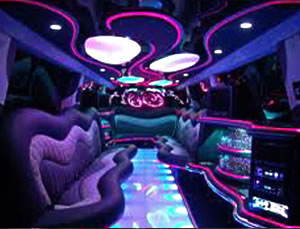 stretch Hummer SUV interior